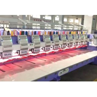 30 heads 12 needles high speed computer flat embroidery machine for clothing T-shirt satin 400*450mm embroidery area automatic